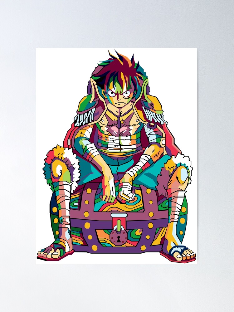 One Piece Monkey D. Luffy, Vector Anime - Manga - Posters and Art Prints