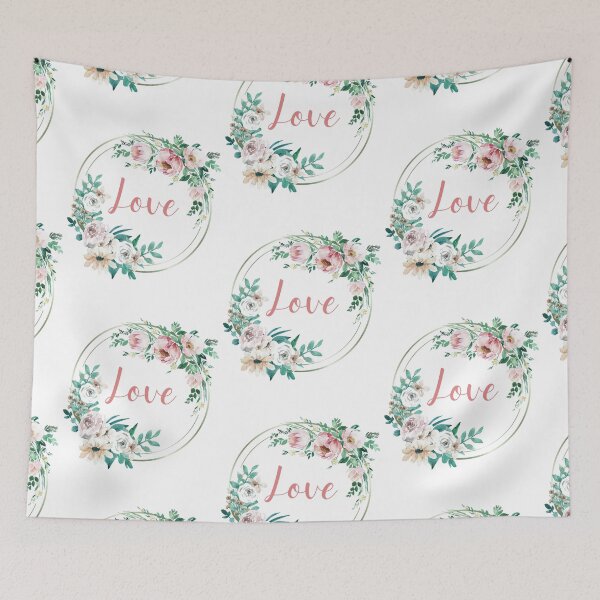 Item preview, Pink Love Floral Wreath designed and sold by MochaMeli.