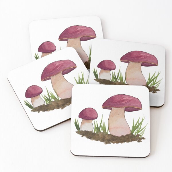 Item preview, Dupain's Bolete Mushroom Watercolour White designed and sold by Nicky Rollings.