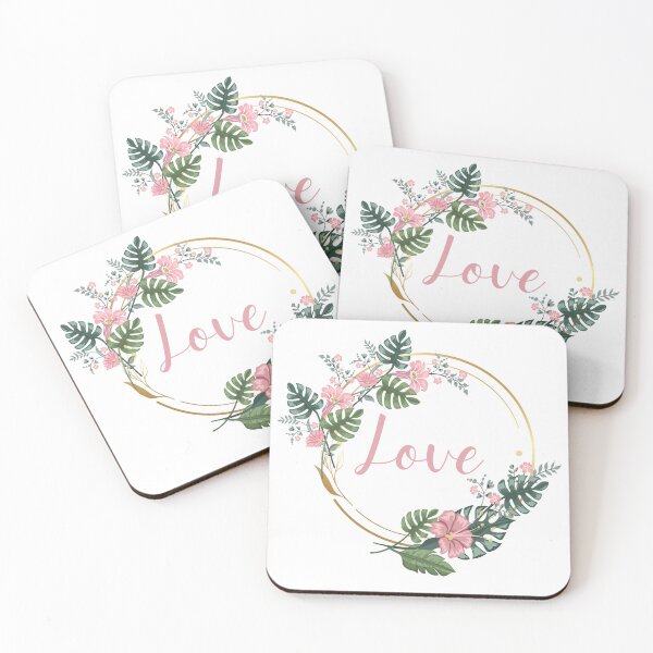Item preview, Pink Love Monstera & Floral Wreath designed and sold by MochaMeli.