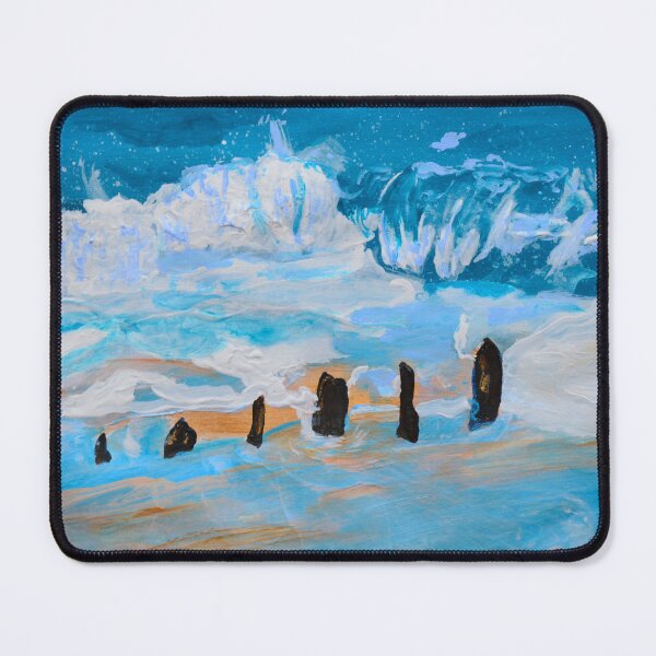 Item preview, wave crashing over groynes designed and sold by Sandy Maya's Artwork.