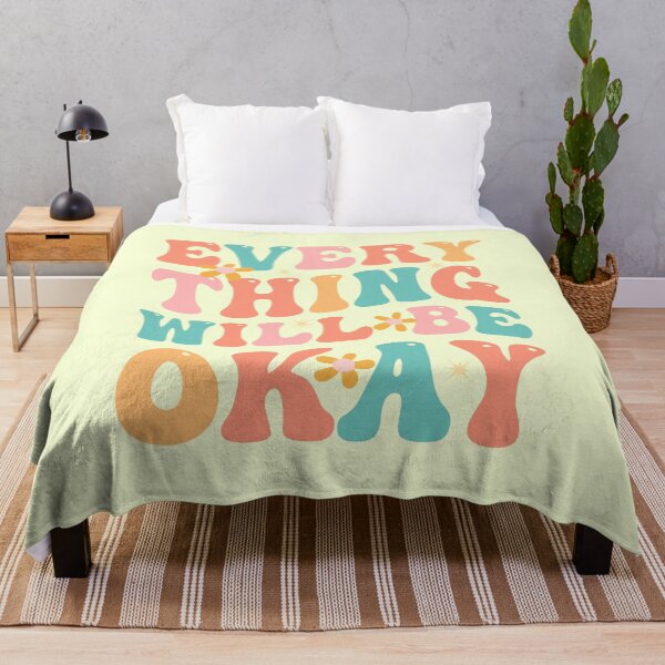 Item preview, Everything Will Be Okay Pastel Colorful Lettering - Positive self love saying designed and sold by Mindy Bubble.