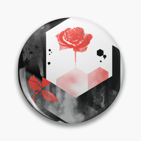 Item preview, Red Rose Geometric Flower Design | Version 3 | Umbellated Studio designed and sold by Umbellated.