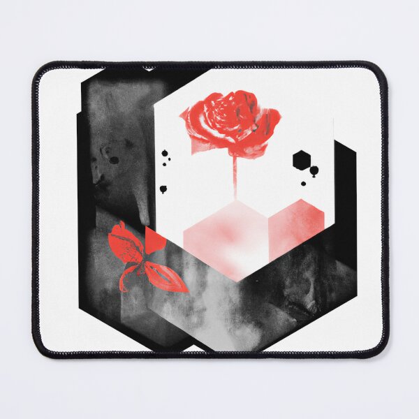 Item preview, Red Rose Geometric Flower Design | Version 3 | Umbellated Studio designed and sold by Umbellated.