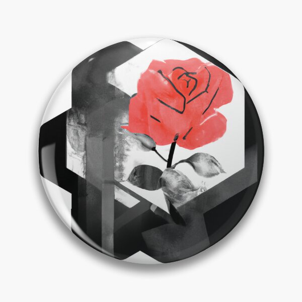 Item preview, Red Rose Geometric Flower Design | Version 4 | Umbellated Studio designed and sold by Umbellated.
