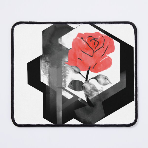 Item preview, Red Rose Geometric Flower Design | Version 4 | Umbellated Studio designed and sold by Umbellated.