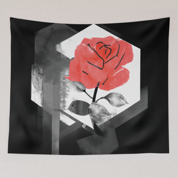 Item preview, Red Rose Geometric Flower Design | Version 4 | Umbellated Studio designed and sold by Umbellated.