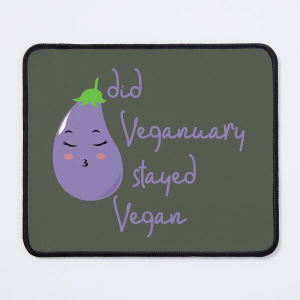 Item preview, Did Veganuary Stayed Vegan with a cute eggplant design designed and sold by EmeraldeaArt.