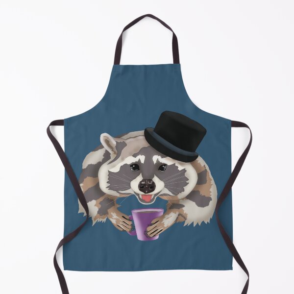 Item preview, Raccoon in a hat with a mug of coffee  designed and sold by KateQR.