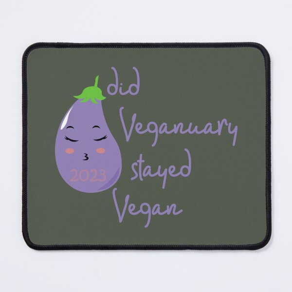 Item preview, Did Veganuary Stayed Vegan 2023 with a cute eggplant design designed and sold by EmeraldeaArt.