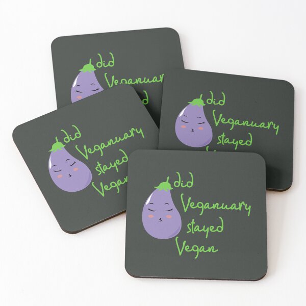 Item preview, Did Veganuary Stayed Vegan with a cute eggplant design designed and sold by EmeraldeaArt.