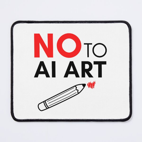 Item preview, NO to AI ART Quote to Save Real Artists designed and sold by Zentropik.
