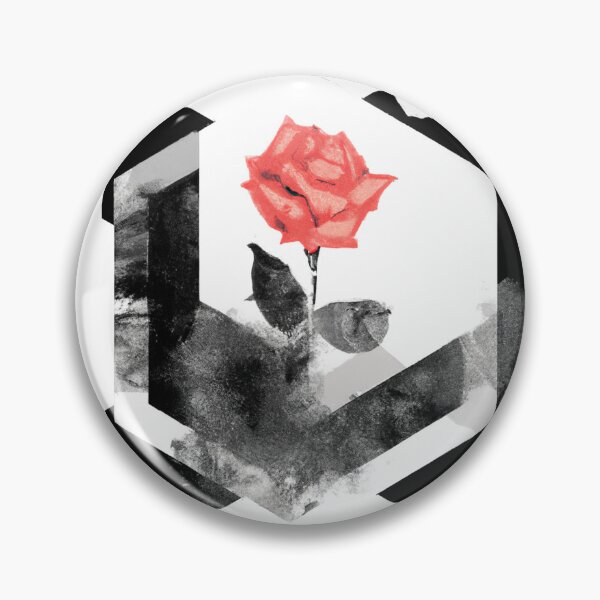 Item preview, Red Rose Geometric Flower Design | Version 5 | Umbellated Studio designed and sold by Umbellated.