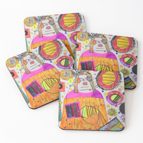 Item preview, "Tosco y aleatorio: el cuadro tosco de una niña con varios dibujos" designed and sold by Sparkline.