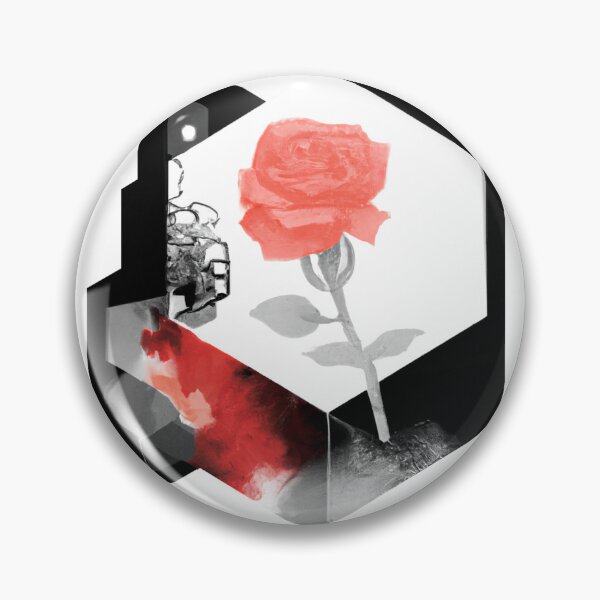 Item preview, Red Rose Geometric Flower Design | Version 6 | Umbellated Studio designed and sold by Umbellated.