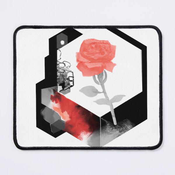 Item preview, Red Rose Geometric Flower Design | Version 6 | Umbellated Studio designed and sold by Umbellated.