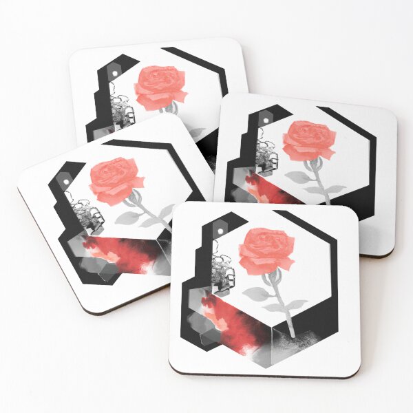 Item preview, Red Rose Geometric Flower Design | Version 6 | Umbellated Studio designed and sold by Umbellated.