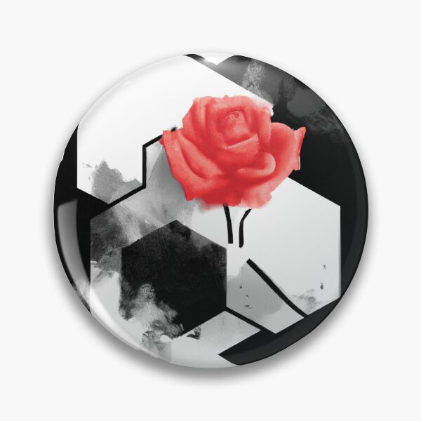 Item preview, Red Rose Geometric Flower Design | Version 7 | Umbellated Studio designed and sold by Umbellated.
