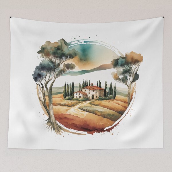 Item preview, Acuarela paisaje Toscana designed and sold by evk-art.