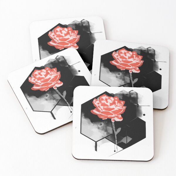 Item preview, Red Rose Geometric Flower Design | Version 8 | Umbellated Studio designed and sold by Umbellated.