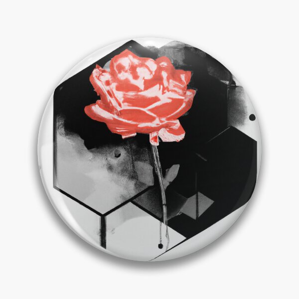 Item preview, Red Rose Geometric Flower Design | Version 8 | Umbellated Studio designed and sold by Umbellated.