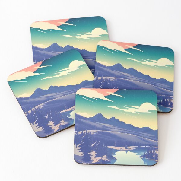Item preview, Enhance Your Home with Our Beautiful Collection of Minimalist Matte Painting of Beautiful Mountain Landscape in the Bavarian Alps Prints designed and sold by supeart.