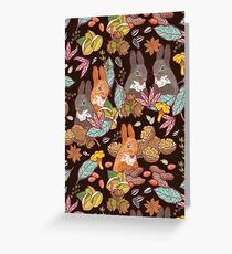 nuts and squirrels Greeting Card
