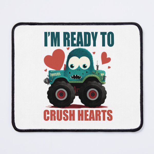 Item preview, Kids I Crush Hearts Monster Truck Toddler Boys Valentines Day designed and sold by Bend-The-Trendd.