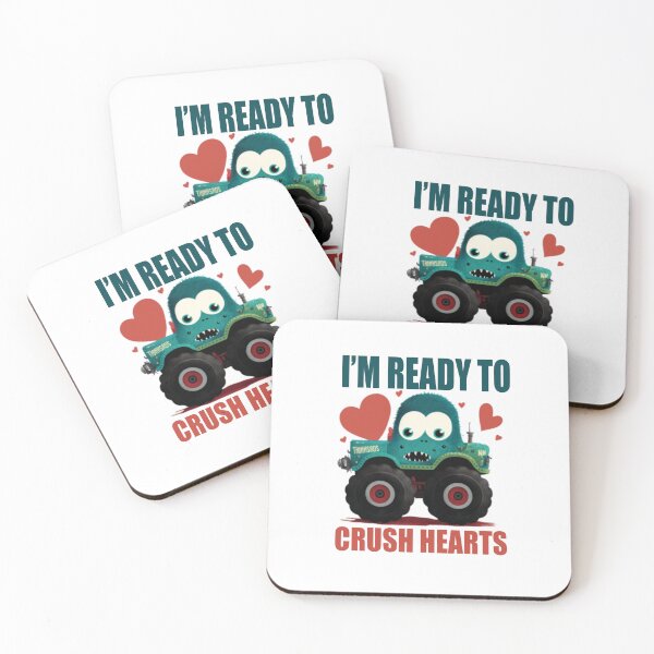 Item preview, Kids I Crush Hearts Monster Truck Toddler Boys Valentines Day designed and sold by Bend-The-Trendd.