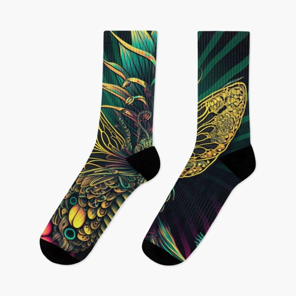 Item preview, Psychedelic Butterfly Pineapple Pattern | Glowing Butterfly | Pineapple Butterfly | awesome design designed and sold by Synthetic-Intel.