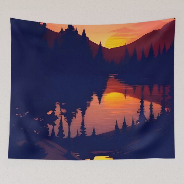 Item preview, Find the Perfect Minimalist Landscape Sunrise View and Trees Print for Your Personal Style and Taste designed and sold by supeart.