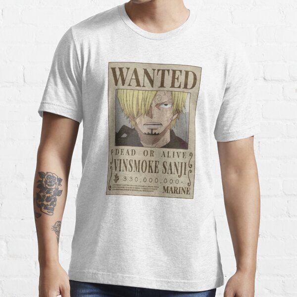 Vinsmoke Sanji Wanted poster one piece bounty (2023 updated price )  Essential T-Shirt for Sale by justchemsou