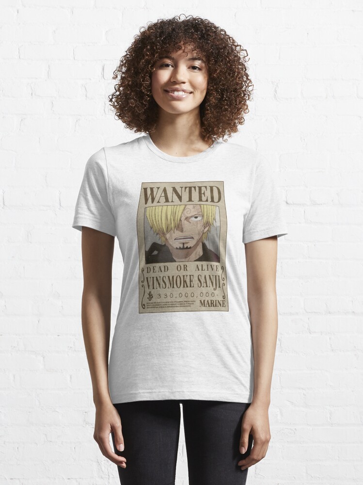 Vinsmoke Sanji Wanted poster one piece bounty (2023 updated price )  Essential T-Shirt for Sale by justchemsou