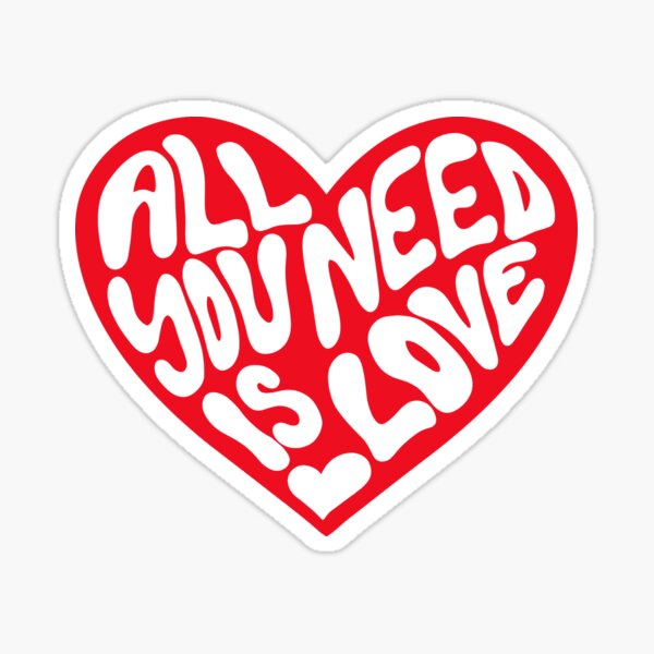 Item preview, All You Need Is Love - Typography Heart Shape designed and sold by FarFarita.