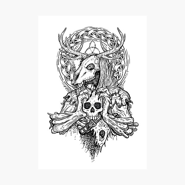 Leshy demon from ancient forest Photographic Print