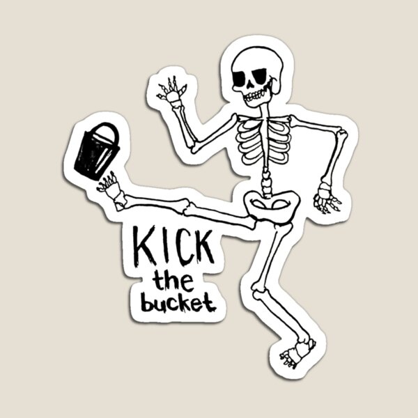 Kick the bucket Sticker for Sale by mOchi1mOchi2