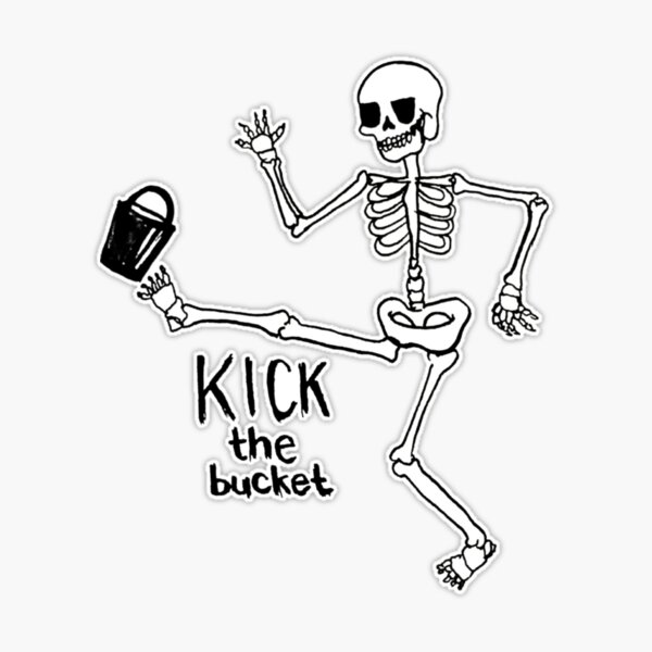Kick the Bucket Outline for Classroom / Therapy Use - Great Kick the Bucket  Clipart