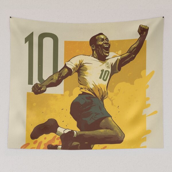 Item preview, Pele jumping and celebrating goal designed and sold by comicc.