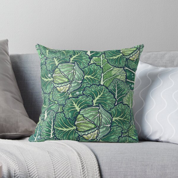 dreaming cabbages Throw Pillow