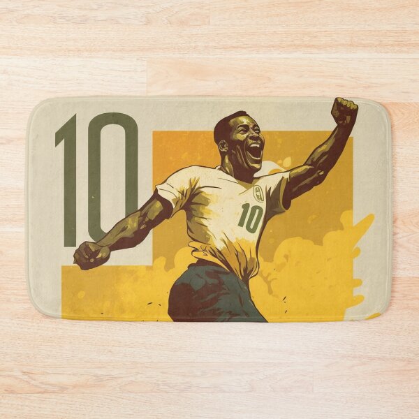 Item preview, Pele jumping and celebrating goal comic style designed and sold by comicc.