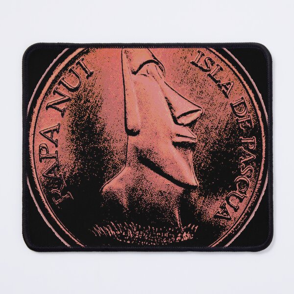 Artikelvorschau, Easter Island Head 2000 peso coin red entworfen und verkauft von Hammered Time.
