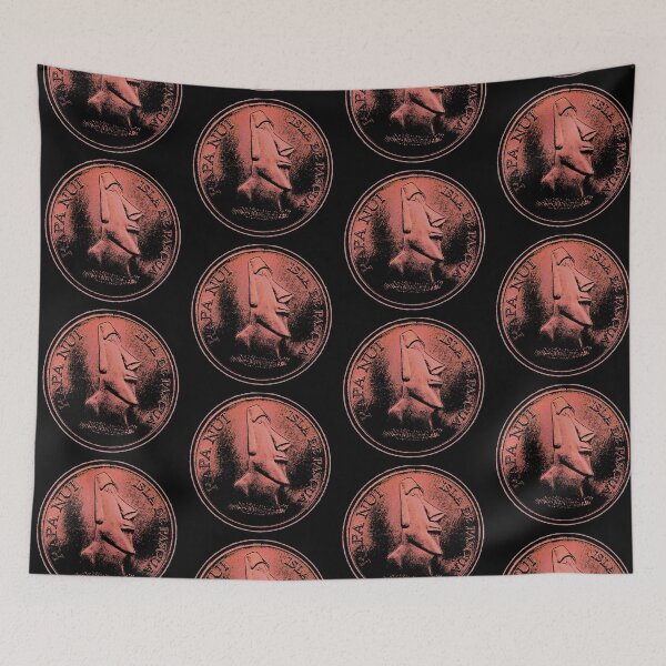 Item preview, Easter Island Head 2000 peso coin red designed and sold by Hammered Time.