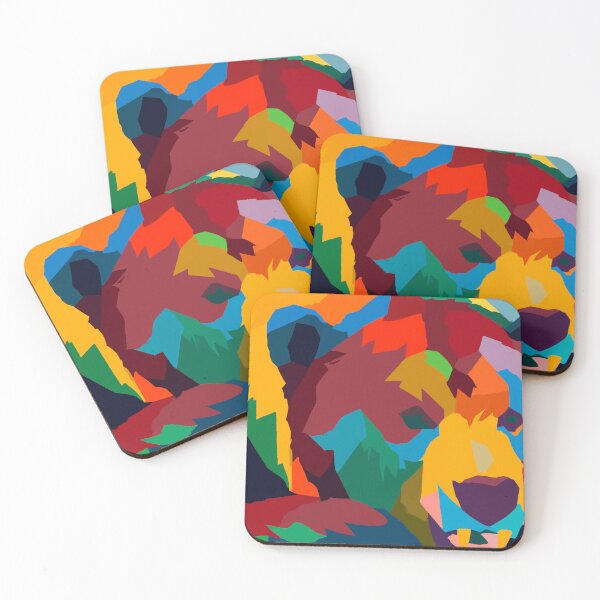 Item preview, Grizzly Bear with Colorful Mountain Scenery designed and sold by GrizzlyMountain.