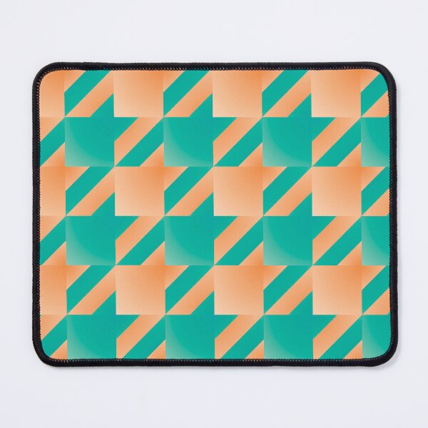 Item preview, Green and Orange in a Stylish and Contemporary Houndstooth Repeat Pattern designed and sold by Karen McFarland.