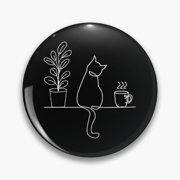 Item preview, Coffee Plant Cat For Coffee & Cat Lovers Gardening Lineart designed and sold by Designer-Girl.