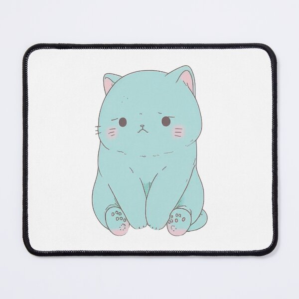 Item preview, Blue Constipated Cat  | Valentine's Day Gift | Anxious Cat Nervous Cat Shy Cat | Funny Looking Cat | Pastel Cats designed and sold by Synthetic-Intel.