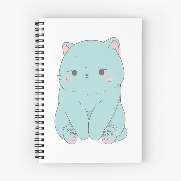 Item preview, Blue Constipated Cat  | Valentine's Day Gift | Anxious Cat Nervous Cat Shy Cat | Funny Looking Cat | Pastel Cats designed and sold by Synthetic-Intel.
