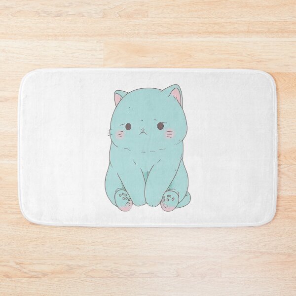 Item preview, Blue Constipated Cat  | Valentine's Day Gift | Anxious Cat Nervous Cat Shy Cat | Funny Looking Cat | Pastel Cats designed and sold by Synthetic-Intel.