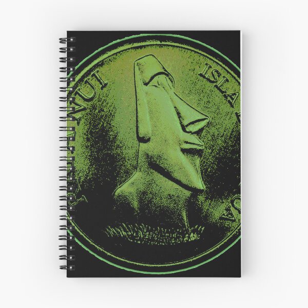 Item preview, Easter Island Head 2000 peso coin green designed and sold by Hammered Time.
