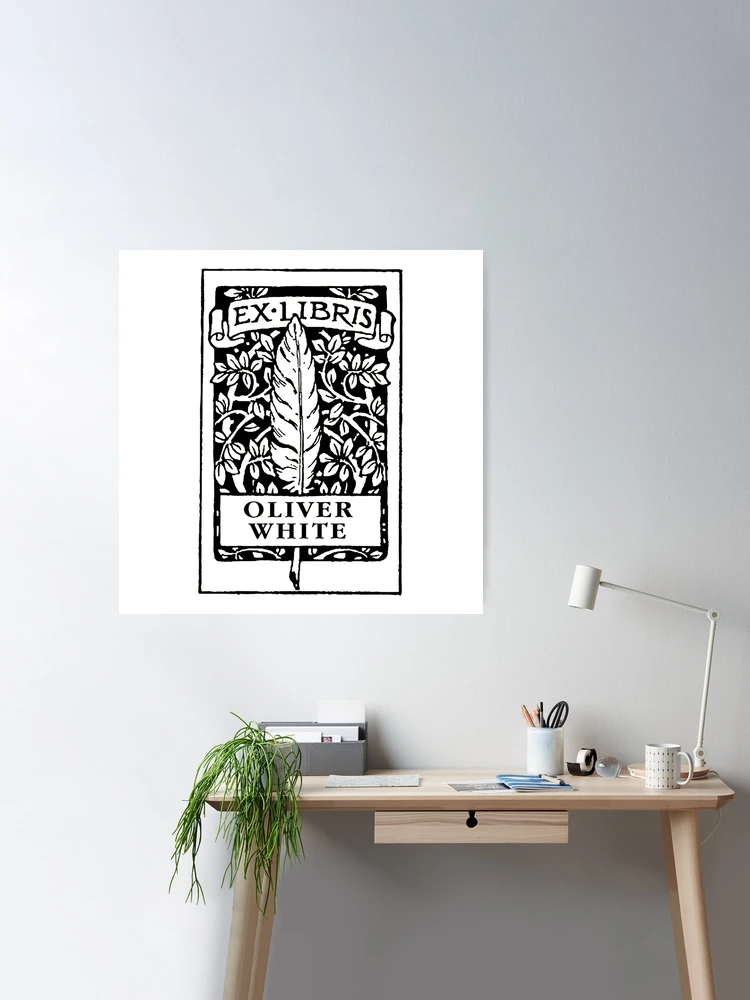 Feather Pen And Flora Ex Libris Poster for Sale by salimakmel